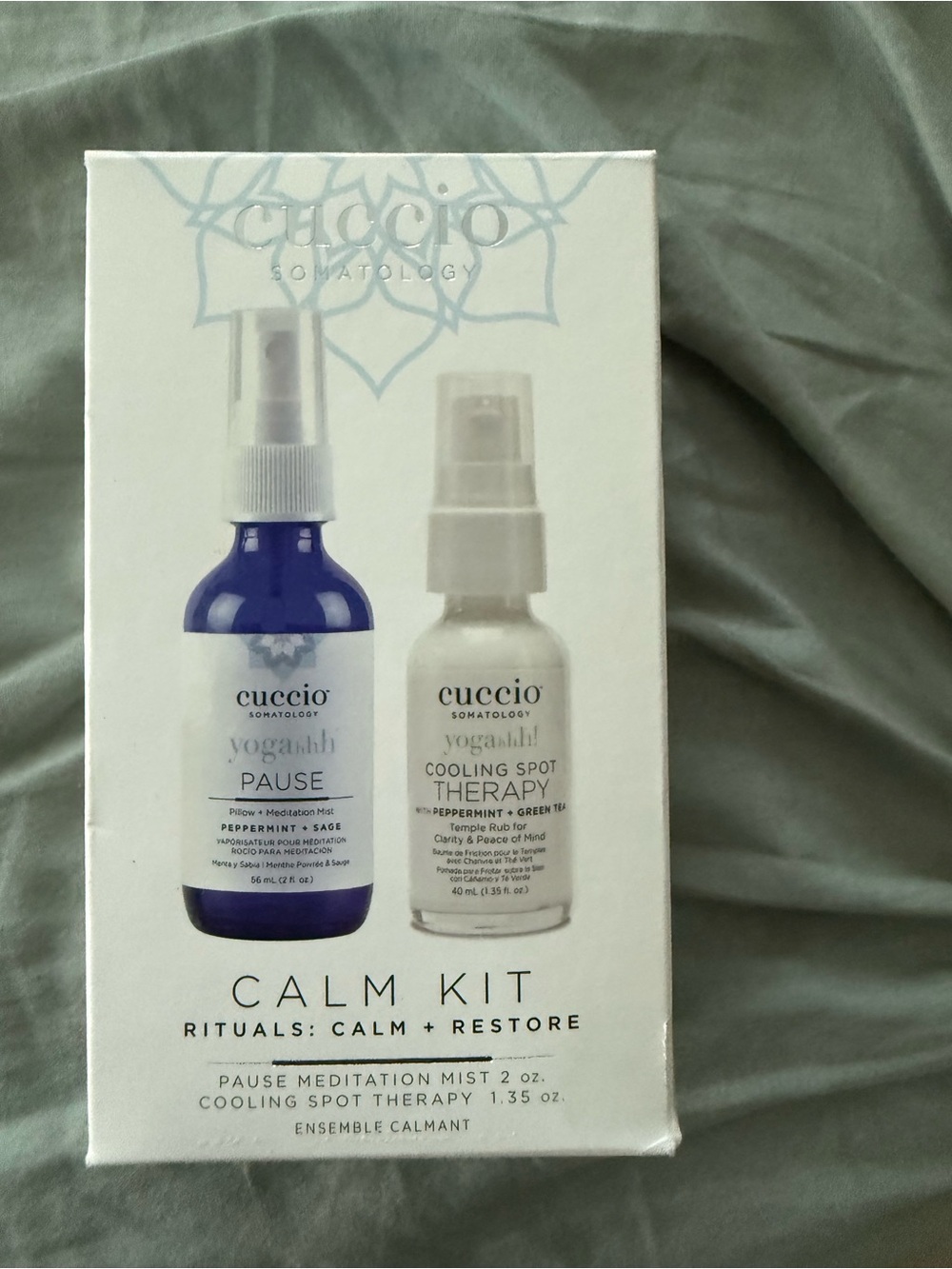 Cuccio Calm Kit Toner & Spot Therapy — Blue and White Set